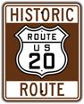 historic route 20 logo