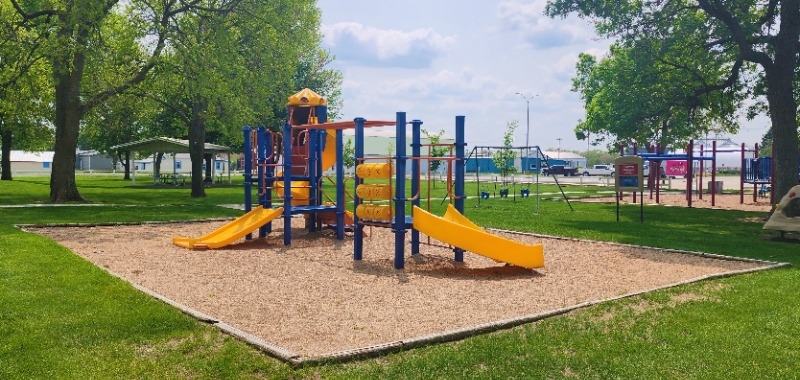 The Atkinson City park also features smaller playground equipment for all ages to enjoy.