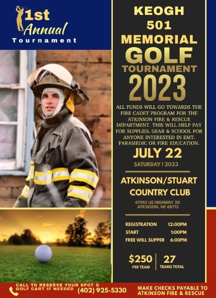 Ryan Keogh 501 Memorial Golf Tournament flyer